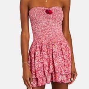 Poupette St Barth Pink Mini Dress NWT